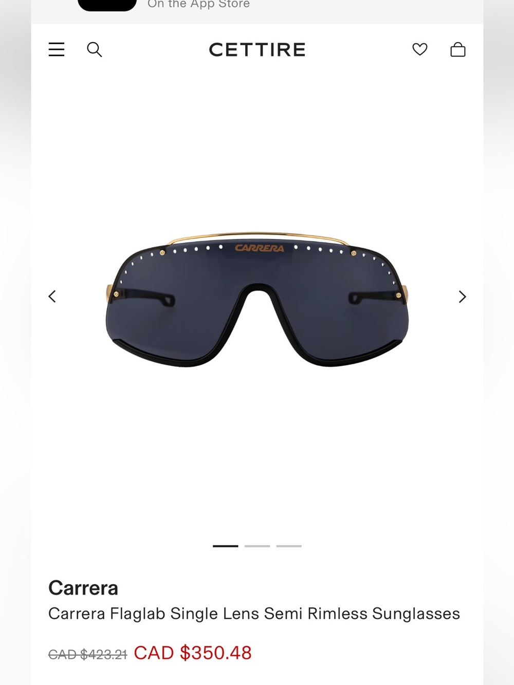 Carrera Sunglasses in Black and Gold 2026